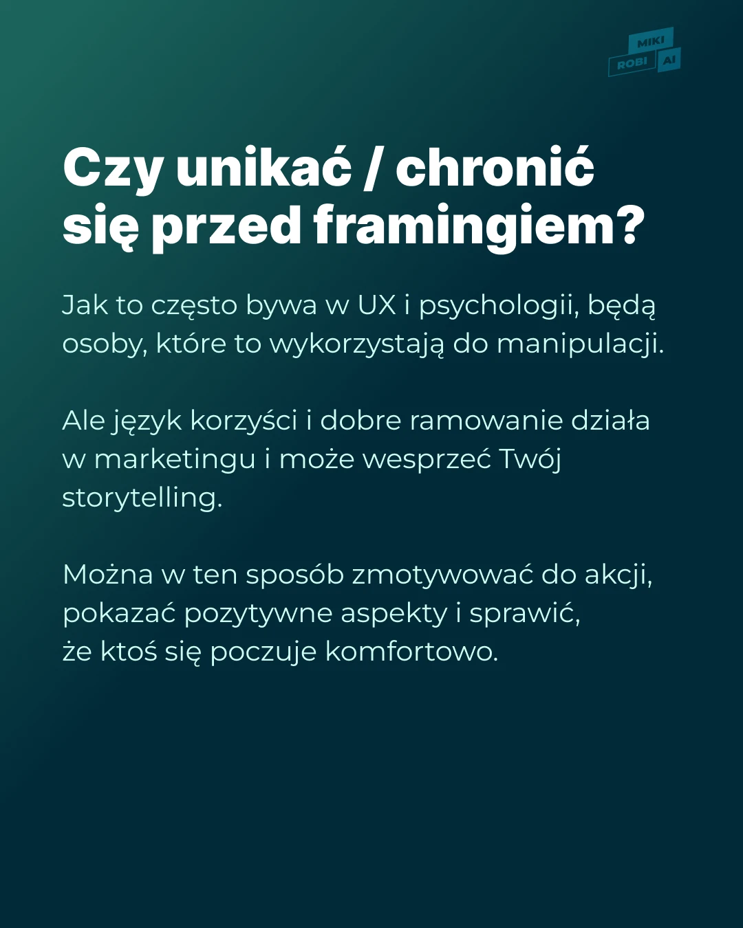 Czy chronić się przed framingiem?