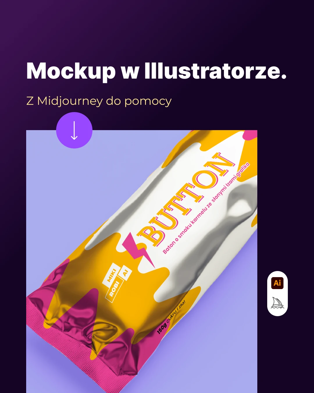 Mockup w Illustrator + Midjourney (Sztuczna Inteligencja)