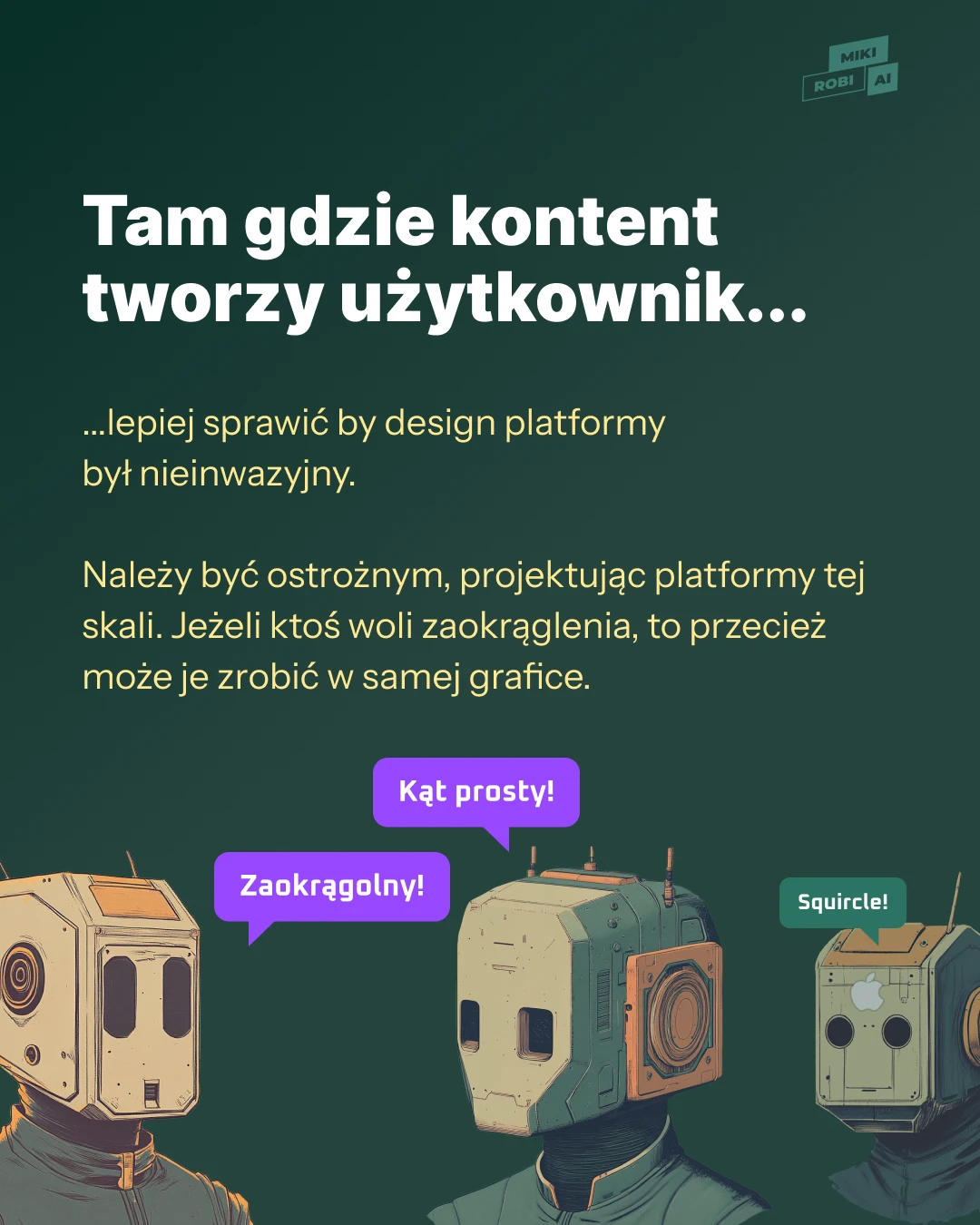 zaokrąglać rogi w UI design?