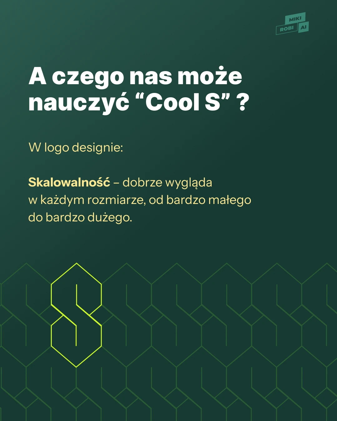 Dynamiczny projekt logo z elementami "Cool S"