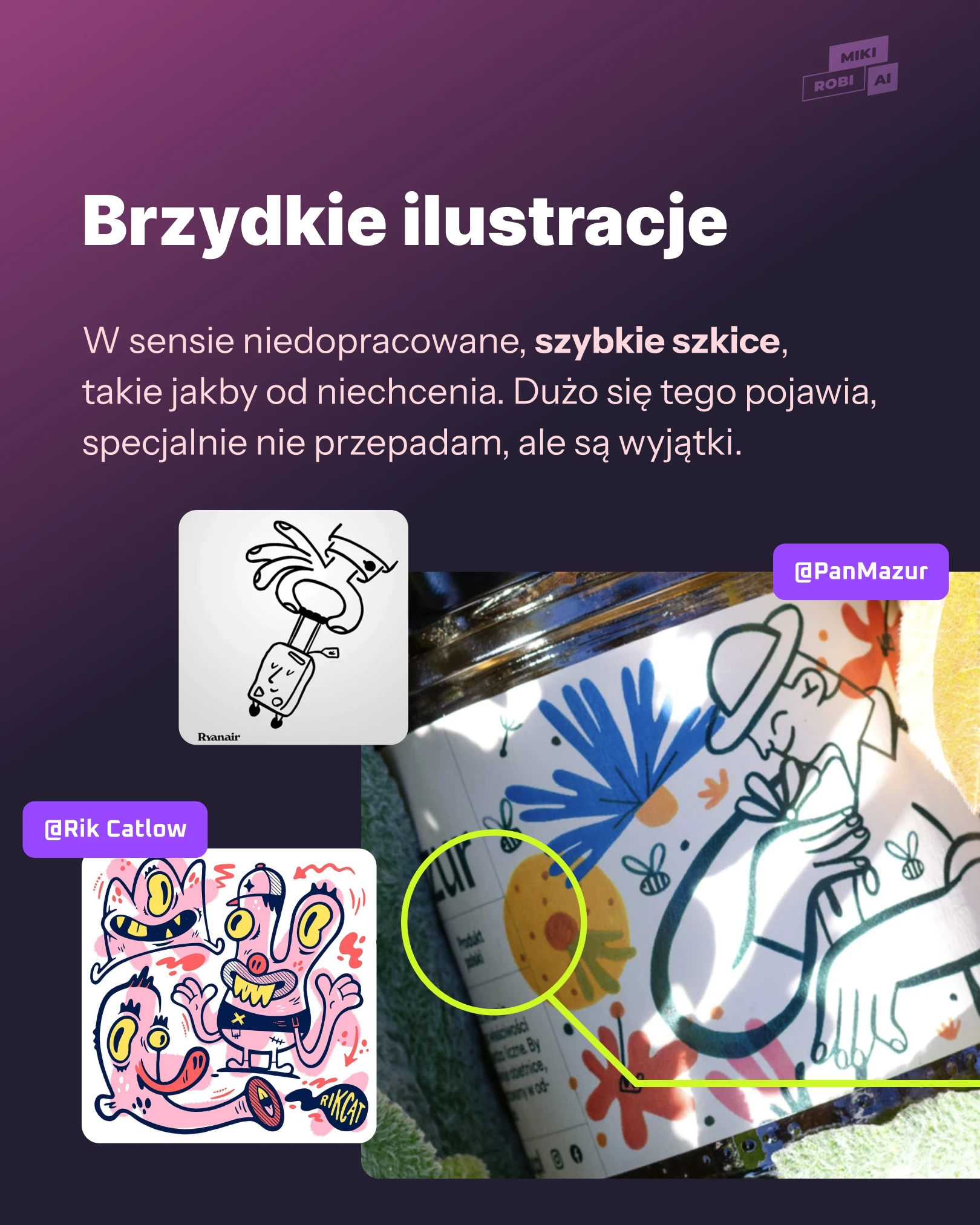 Trend 2025 - Brzydkie ilustracje