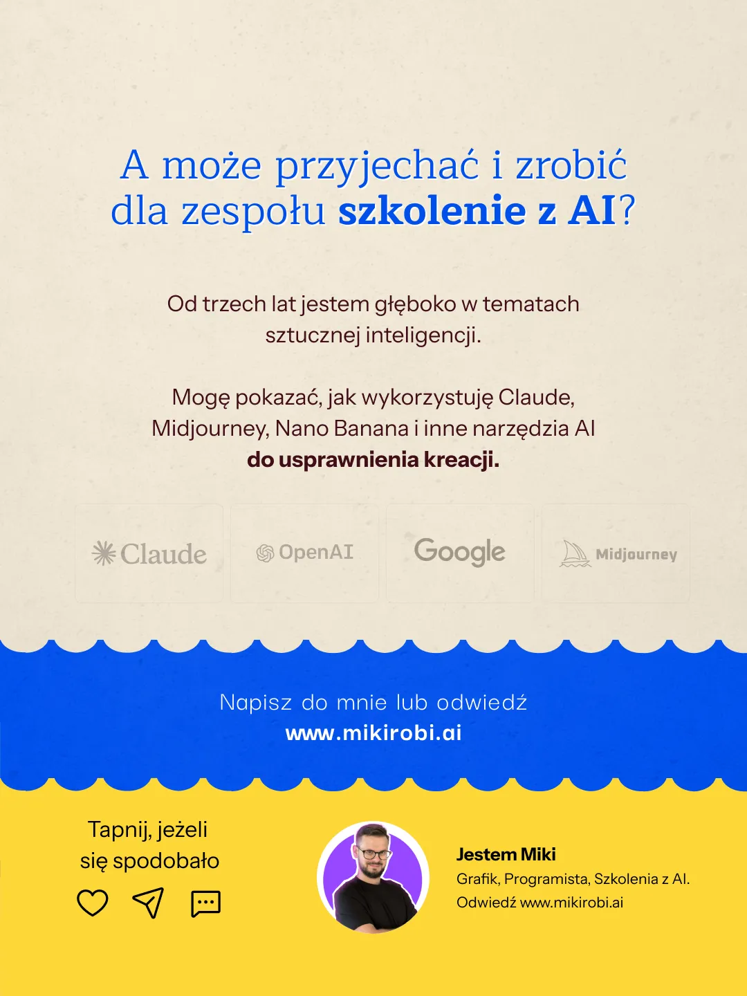 Szkolenie z sztucznej inteligencji - Claude, OpenAI, Google i Midjourney do tworzenia treści