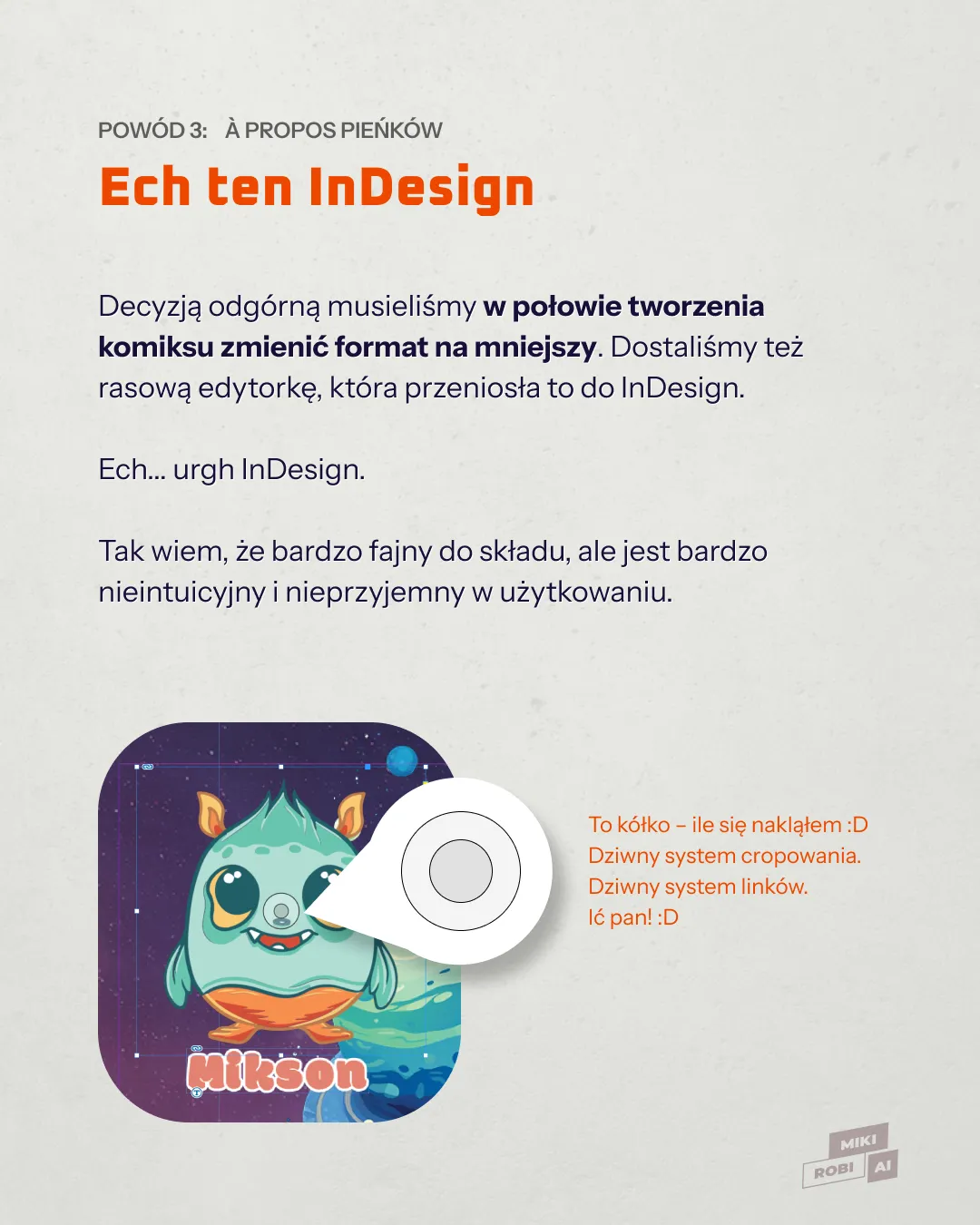 Uśmiechnięty programista przy komputerze w otoczeniu kaktusów na pomarańczowym tle