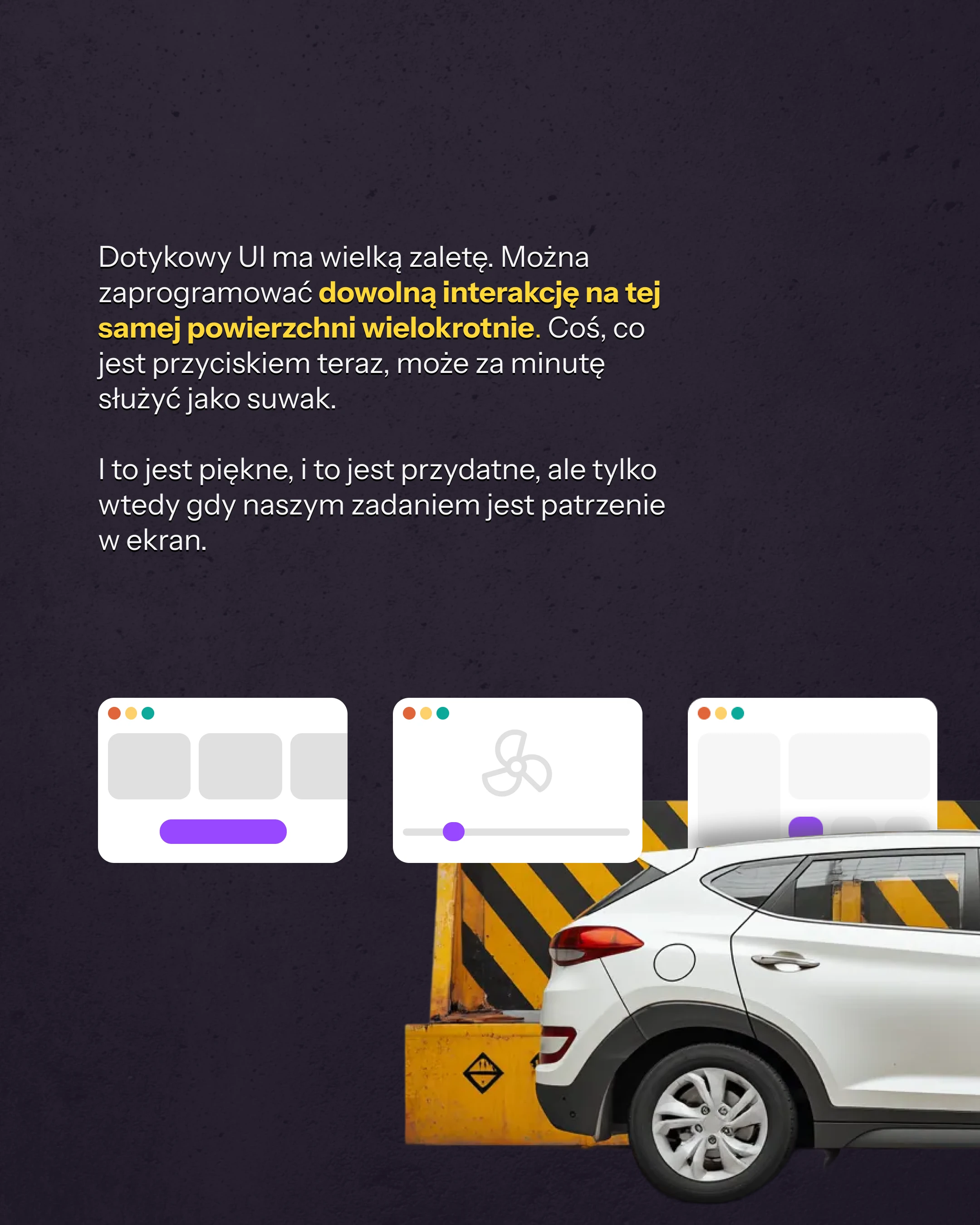 Porównanie czytelności różnych fontów w interfejsie auta