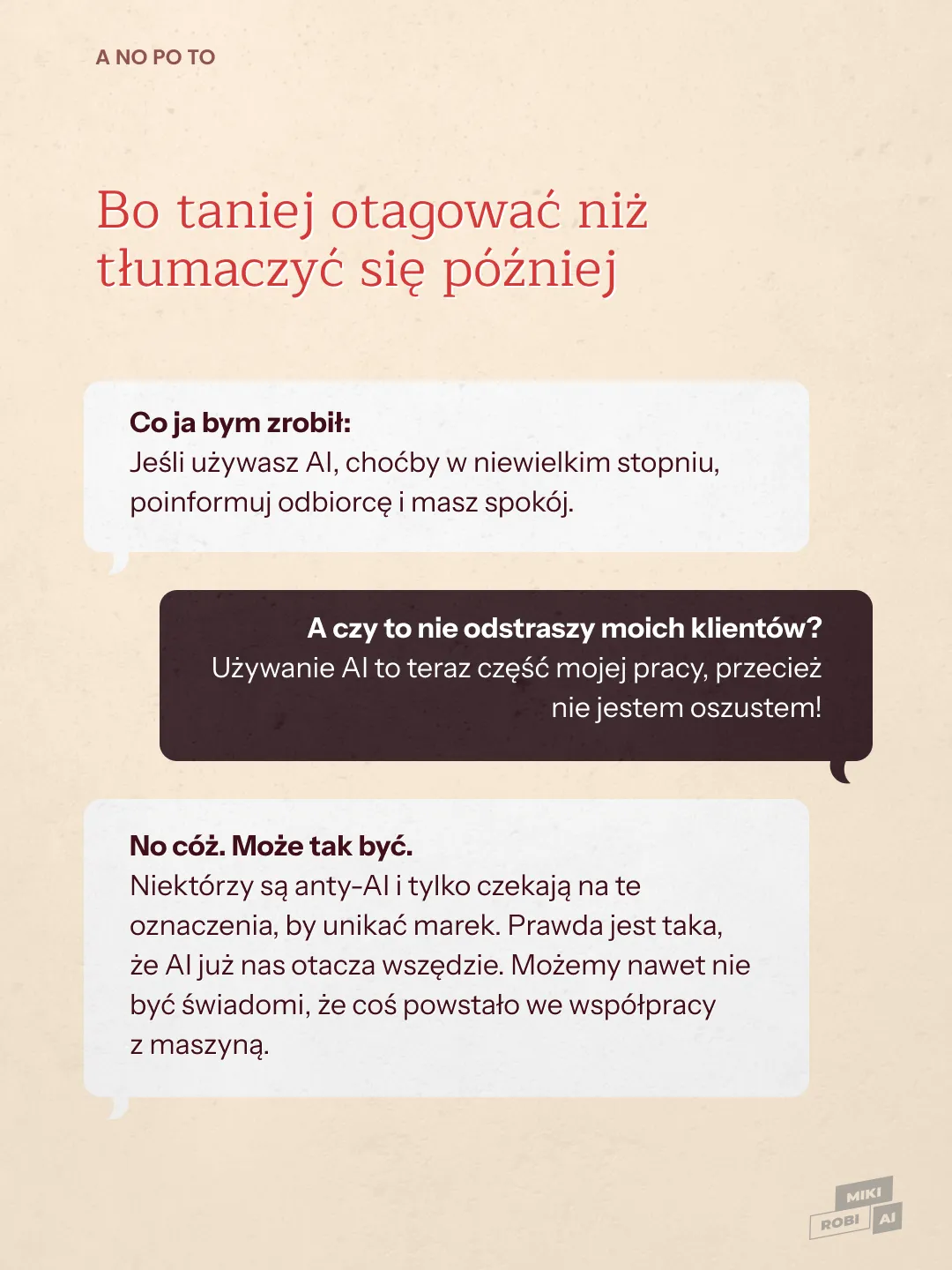 Dialog o obawach przed sztuczną inteligencją i automatyzacją pracy