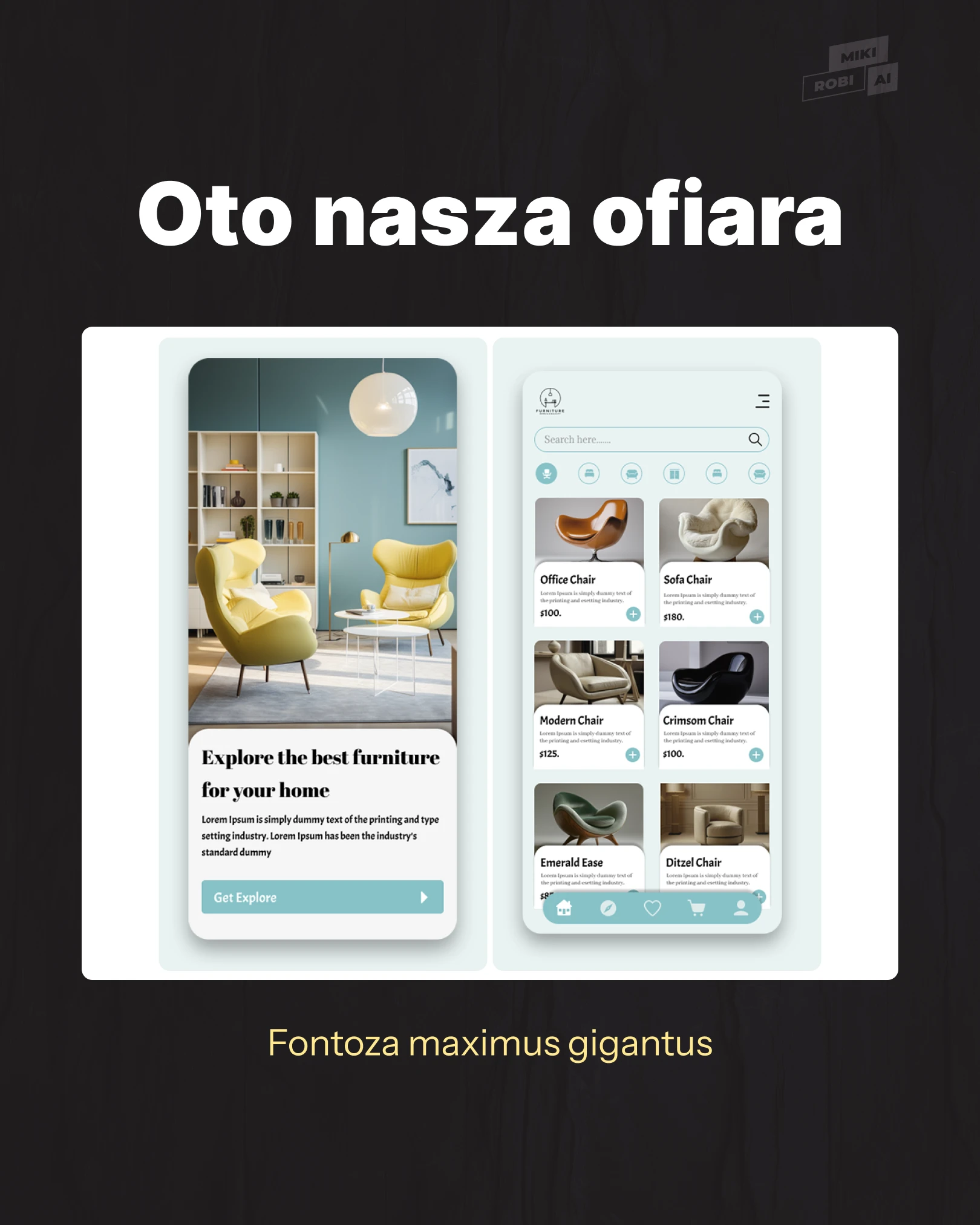 Dobór fontów w UI