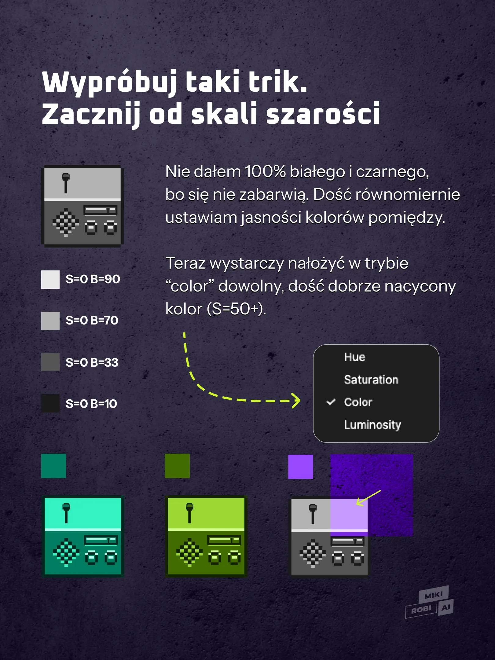 jak dobrać kolory w pixel art