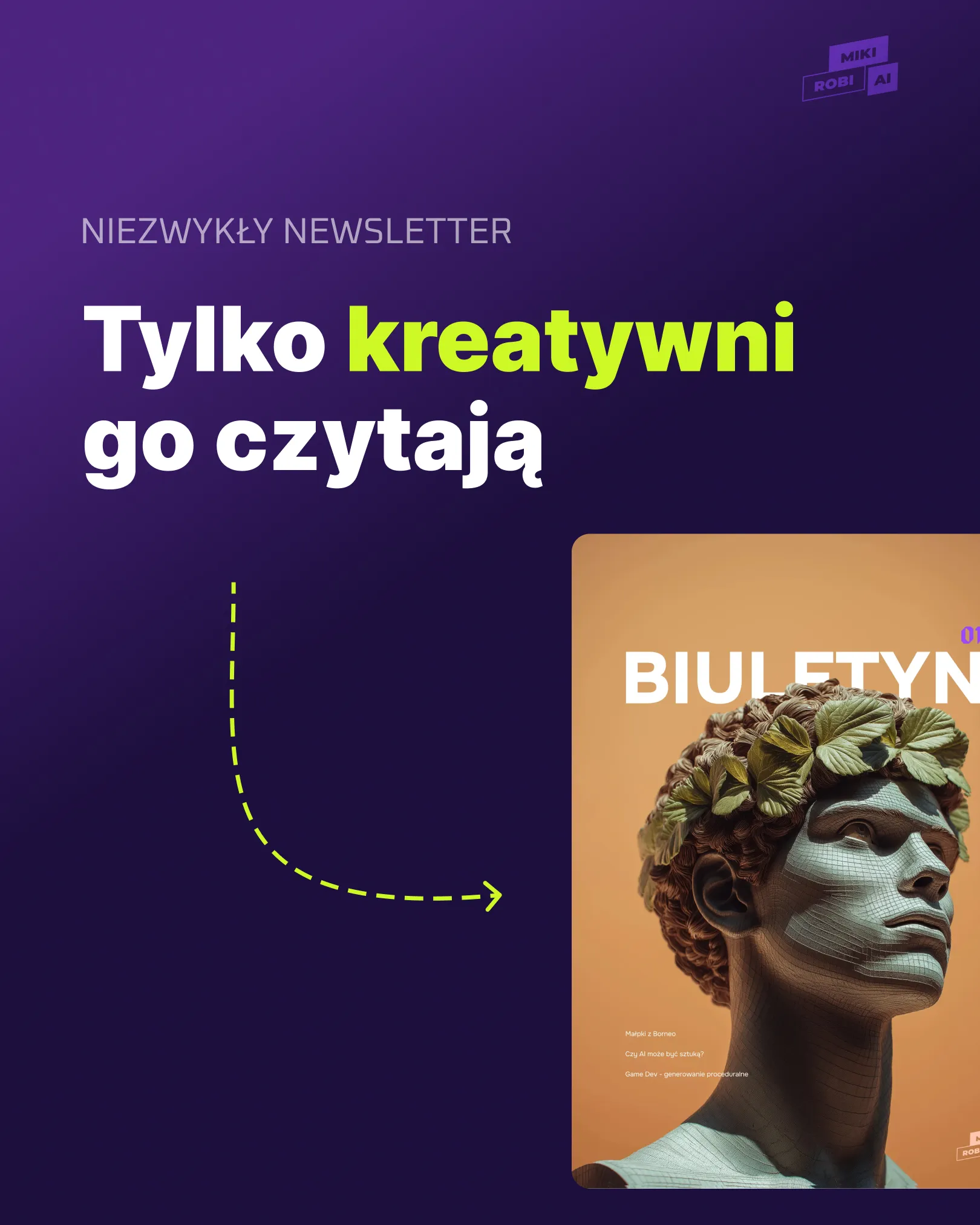 Najlepszy newsletter dla grafików - MikiRobiAi