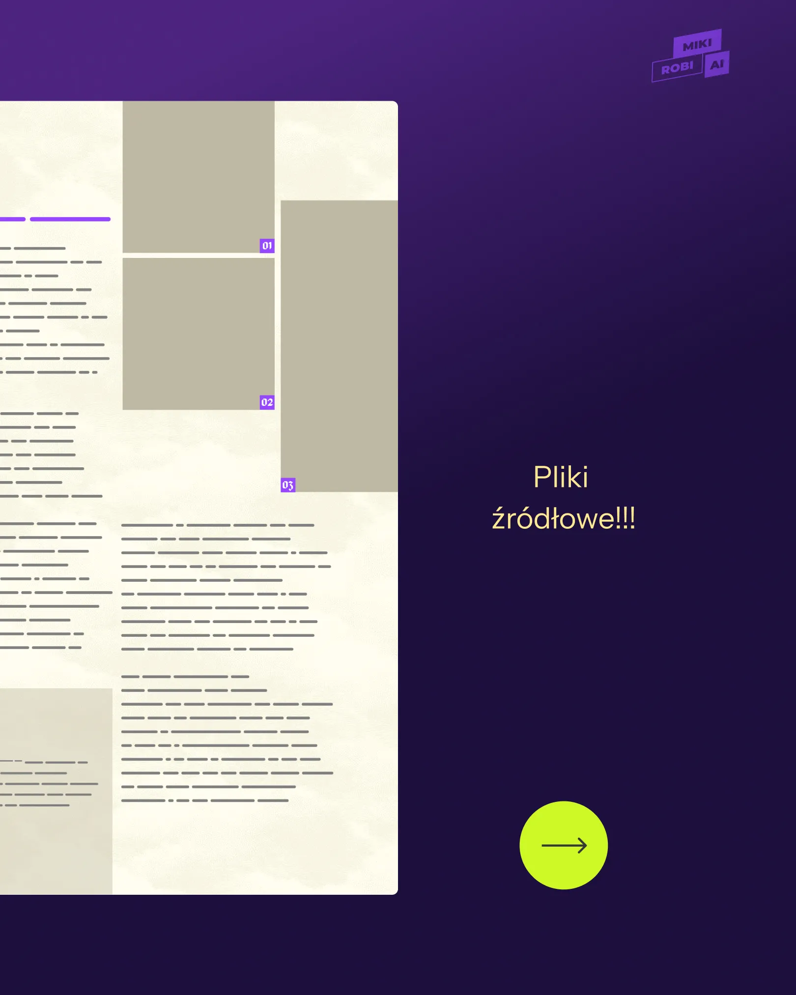 Przykład layoutu newslettera w formie czasopisma graficznego