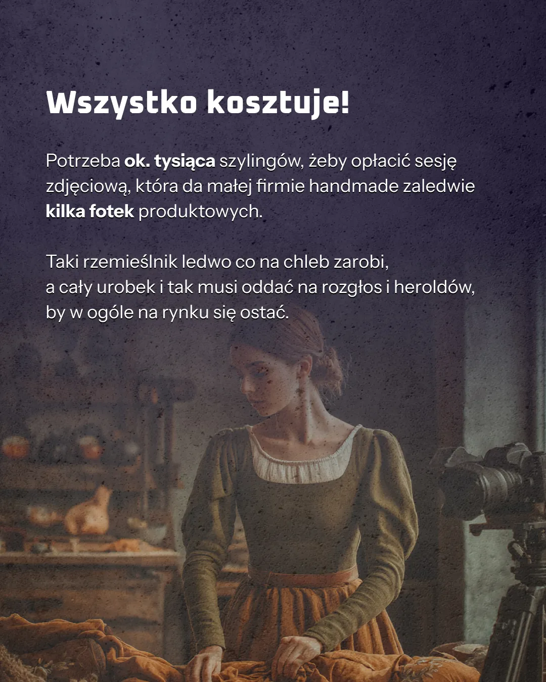 Mała firma handmade podczas sesji zdjęciowej z AI