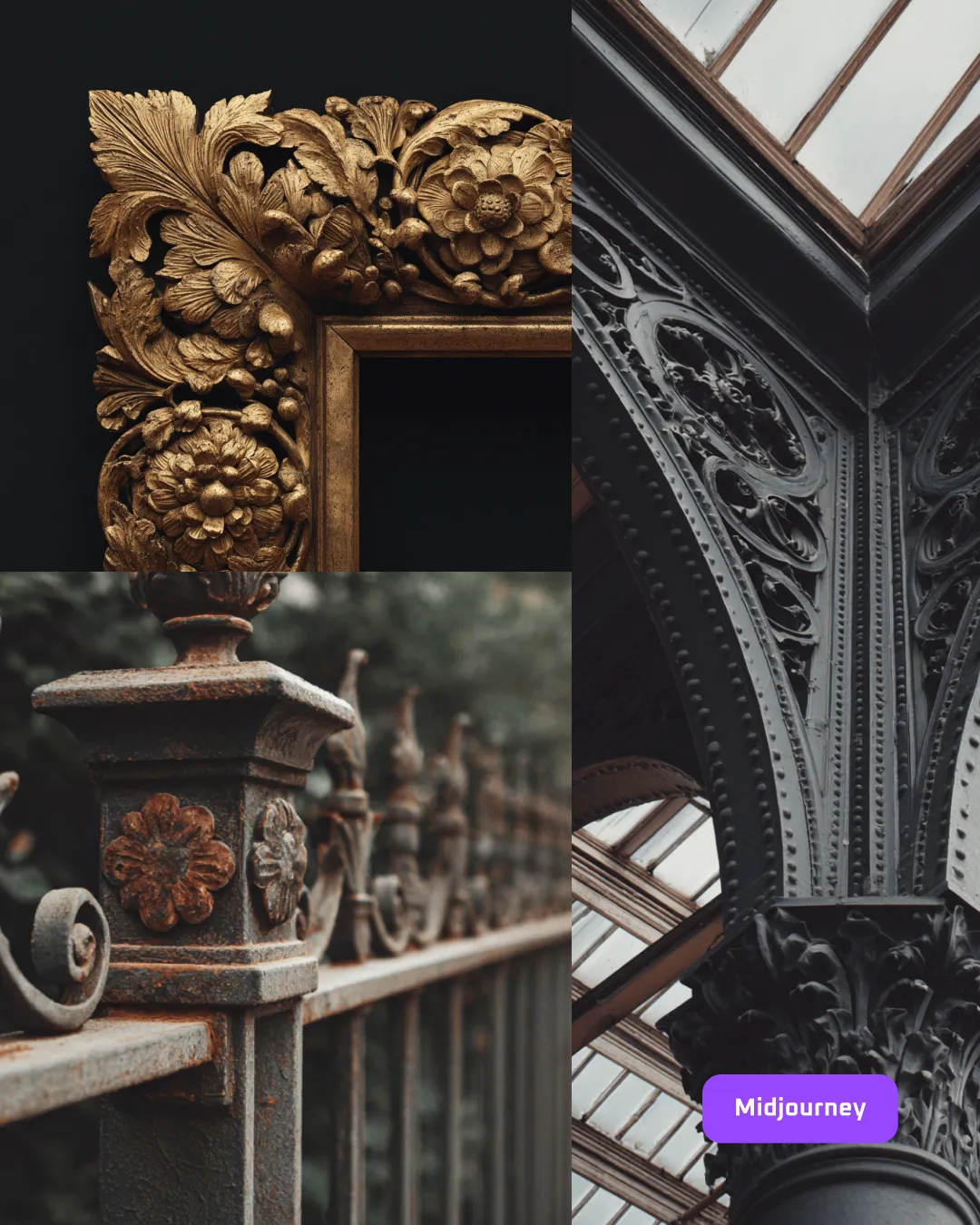 Porównanie ornamentacyjnej ramy barokowej z minimalistyczną ramą współczesną