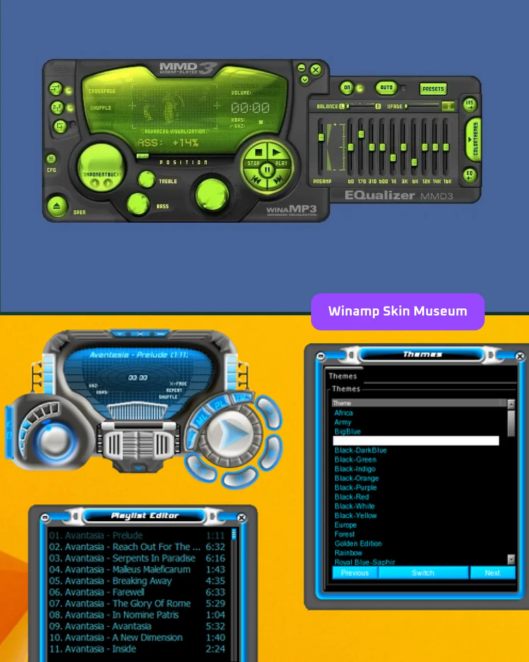 Ewolucja interfejsu użytkownika od skórek Winamp do prostego designu Spotify